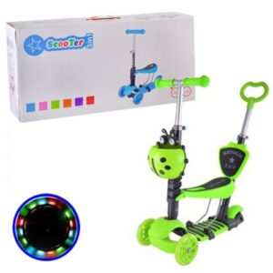 Самокат триколісний "Сонечко", зелений (транспортувальна упаковка)