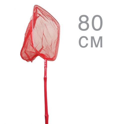 Сачок бамбуковий прямокутний, червоний (80 см)