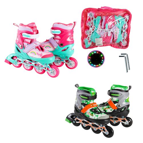 Ролики L (розмір 38-41) метал.рама, колеса PU 1 світло, чорний