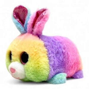 Мʼяка іграшка "Веселковий Зайчик", 17 см