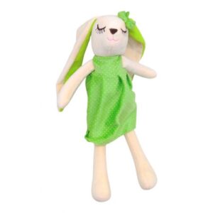 Мʼяка іграшка "Зайчик у сукні", салатовий