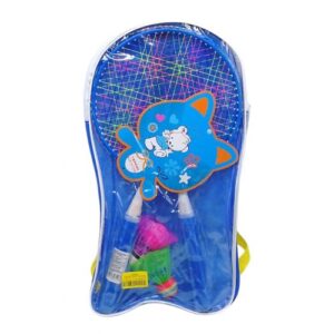 Бадмінтон 2 ракетки, 2 воланчика, мʼячик, в сумці-чохлі (синій)