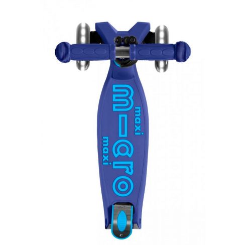 Самокат MICRO складаний серії Maxi Deluxe LED – Темно-синій