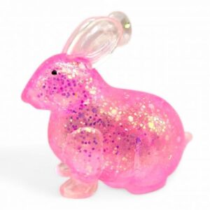 Антистрес жуйка-тягучка "Зайчик" 8 см (рожевий)