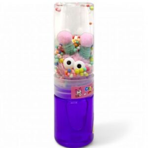 Слайм з кульками і фігуркою "Пухнастик" (фіолетовий)