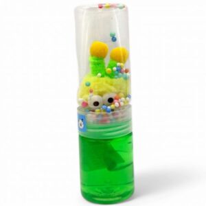 Слайм з кульками і фігуркою "Пухнастик" (зелений)