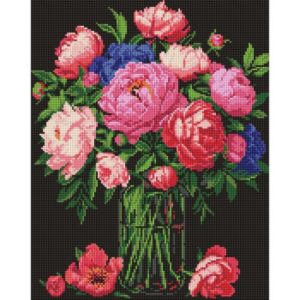 Алмазна мозаїка "Розкіш півоній" 40х50 см