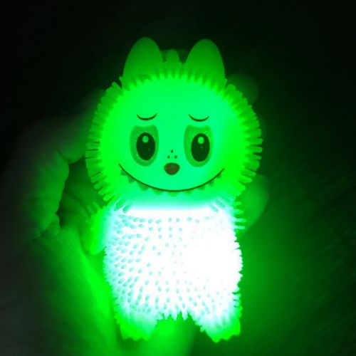 Іграшка-антистрес зайчик "Лабубу", світло, мікс