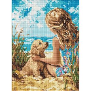 Алмазна мозаїка "Радісний песик" 30х40 см