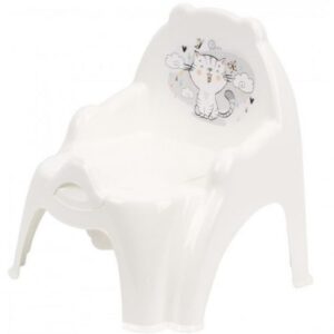 Горщик дитячий, пластиковий, "Котик" (білий)