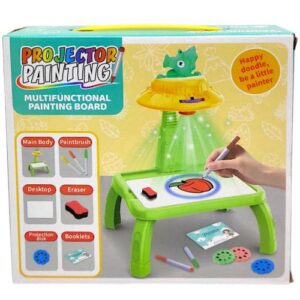 Столик з проєктором на батарейках (герой, підсвітка, диски, фломастери)
