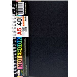 Блокнот А5, 40 арк., пластик, пружина збоку (мікс кольорів)