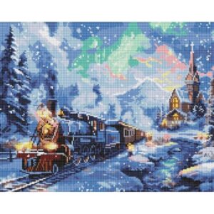 Алмазна мозаїка "Святковий потяг" 40х50см