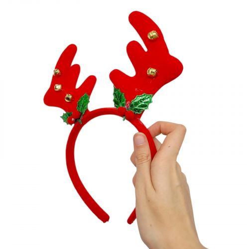 Обруч оленячі ріжки з дзвіночком 24 см