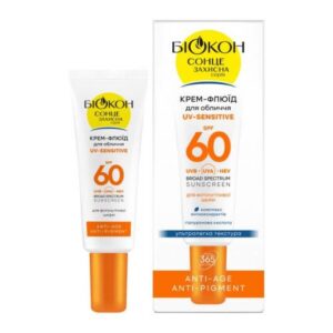 Біокон Сонцезахисний крем-флюїд для обличчя UV-Sensitive SPF60 Антивіковий для фоточутливої шкіри, 25мл