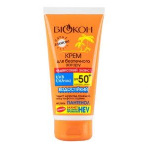 Біокон Засіб для засмаги Крем для безпечної засмаги "Надвисокий захист" SPF50+, 160мл