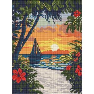 Алмазна мозаїка "Краса тропіків" 30х40 см