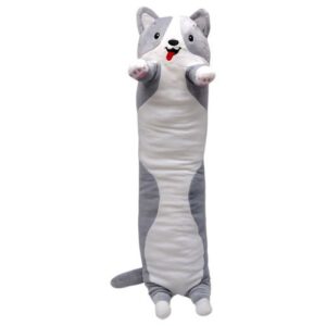 Мʼяка іграшка-gодушка "Пес Батон" 70 см (СІРИЙ)