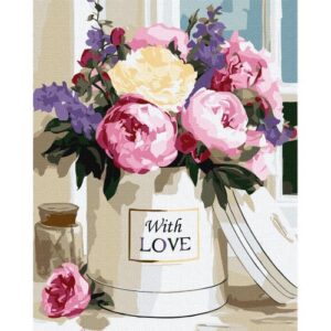 Картина по номерах "Теплі квіткові відтінки" 40х50см