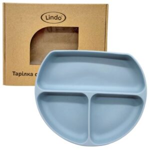 Тарілка секційна силікон (блакитна)