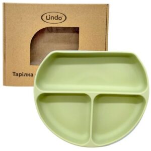 Тарілка секційна силікон (ЗЕЛЕНА)