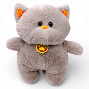 Мʼяка іграшка "Кіт Пуховичок" 34 см (СІРИЙ)