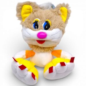 Мʼяка іграшка "Коротишка кіт", 14х20х24 (ЖОВТИЙ)