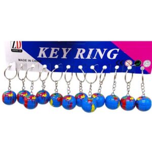 Брелок Глобус, металевий, 6,5 см (12 шт)