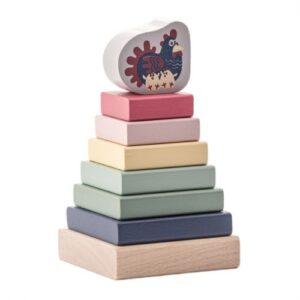 Розвивальна деревʼяна іграшка "Пірамідка"