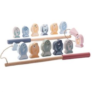 Деревʼяна іграшка "Магнітна рибалка з 2-ма вудками"