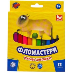 Фломастери конічні 12 кольорів