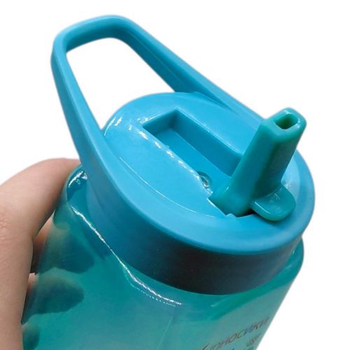 Поїлка зі складним носиком та силіконовою соломкою 420 мл (БІРЮЗОВА)