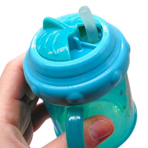 Поїлка-непроливайка з ручками та силіконовою трубочкою 200 мл.(РОЖЕВА)