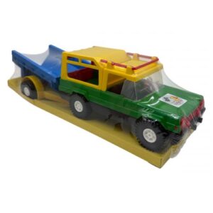 Машина "Мерс з коневози" (зелений + синій причеп)