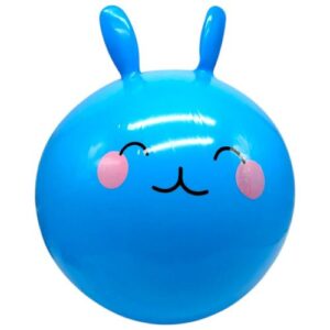 М`яч для фітнесу, діаметр 43 см, висота з вушками 53 см, у пакеті (БЛАКИТНИЙ)