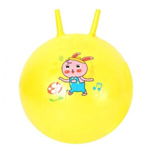 М`яч для фітнесу діаметр 27 см, висота з вушками 40 см, у пакеті (ЖОВТИЙ)