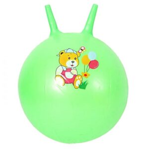 М'яч для фітнесу діаметр 35 см, висота з вушками 40 см, у пакеті (ЗЕЛЕНИЙ)