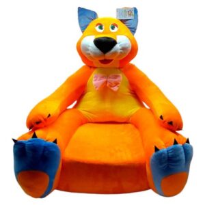 Мʼяке дитяче крісло "Котик" 70 х 60 х 60 см (ЯСКРАВО-ПОМАРАНЧЕВИЙ)