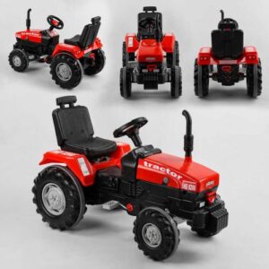 Трактор з педалями ВЕЛИКИЙ Pilsan, колір ЧЕРВОНИЙ, прогумовані колеса, сидіння, що регулюється, клаксон на кермі