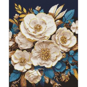 Алмазна мозаїка без підрамника "Біла симфонія" 40х50 см