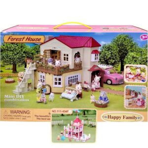 Будиночок, 2 флоксові тварини, підсвічування, меблі, в коробці