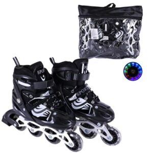 Роликові ковзани розмір M (34-37) колеса PVC (ЧОРНІ)