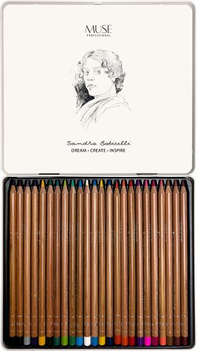 Олівці кольорові круглі MUSE 24 кольори