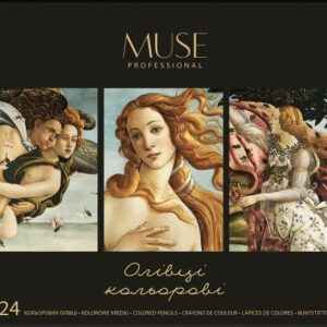Олівці кольорові круглі MUSE 24 кольори