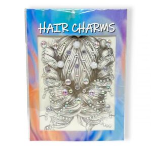 Наліпки-стрази для волосся (сріблястий)