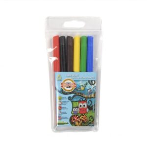 Фломастери, набір Совенята 1-2 мм 6 кольорів