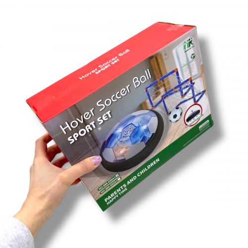Аерофутбол (аером’яч з вбудованим акумулятором, гумовий м’яч, насос, ворота з сіткою, в коробці )