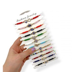 Браслет з камінчиками від зглазу (12 шт)