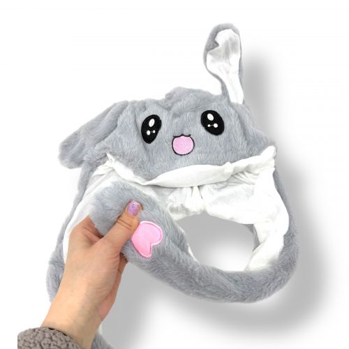 Шапка, що світиться з вушками, що рухаються (СІРА)