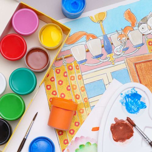 Фарби гуашеві 10 кольорів (різні кольори)